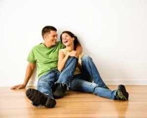 Laughing couple.